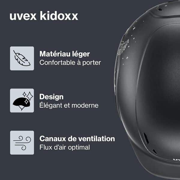 uvex kidoxx – Casque d’équitation Enfant léger et réglable