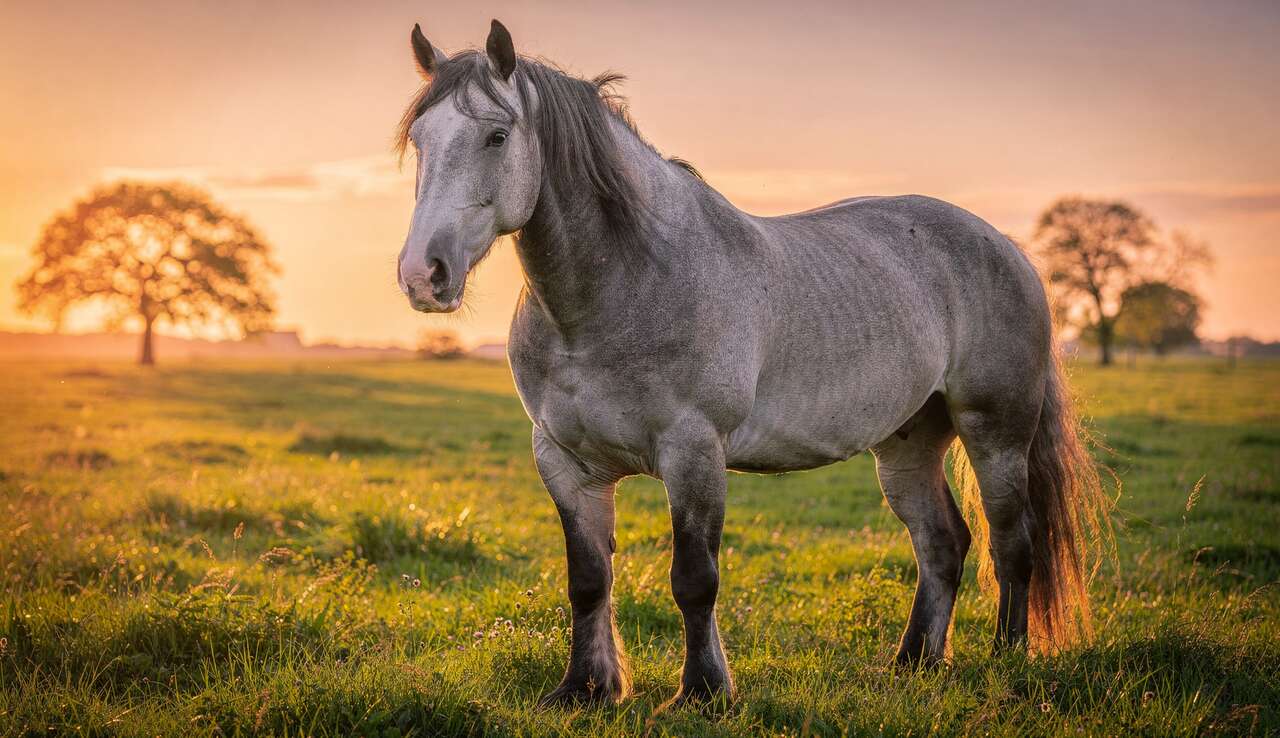 Cheval Percheron : caractéristiques et histoire de la race