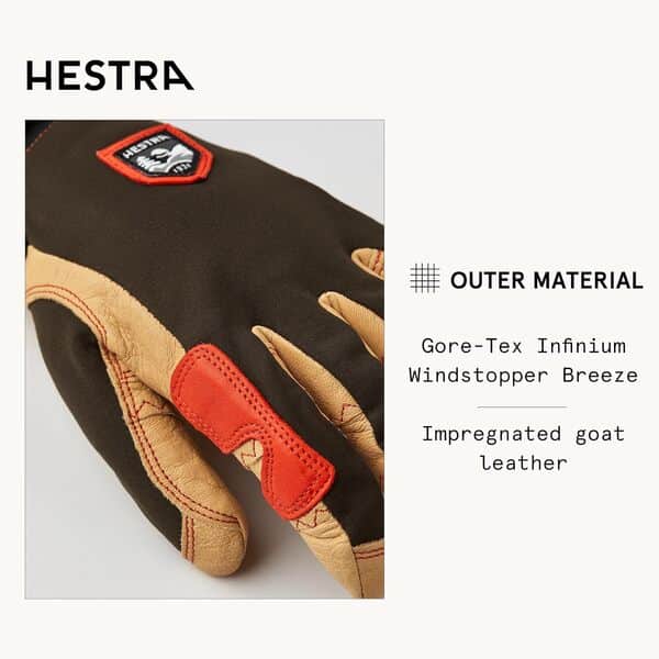 Hestra Ergo Grip Active Gants de Ski à 5 Doigts pour Femme/Homme avec Doublure Automne Hiver Automne Hiver
