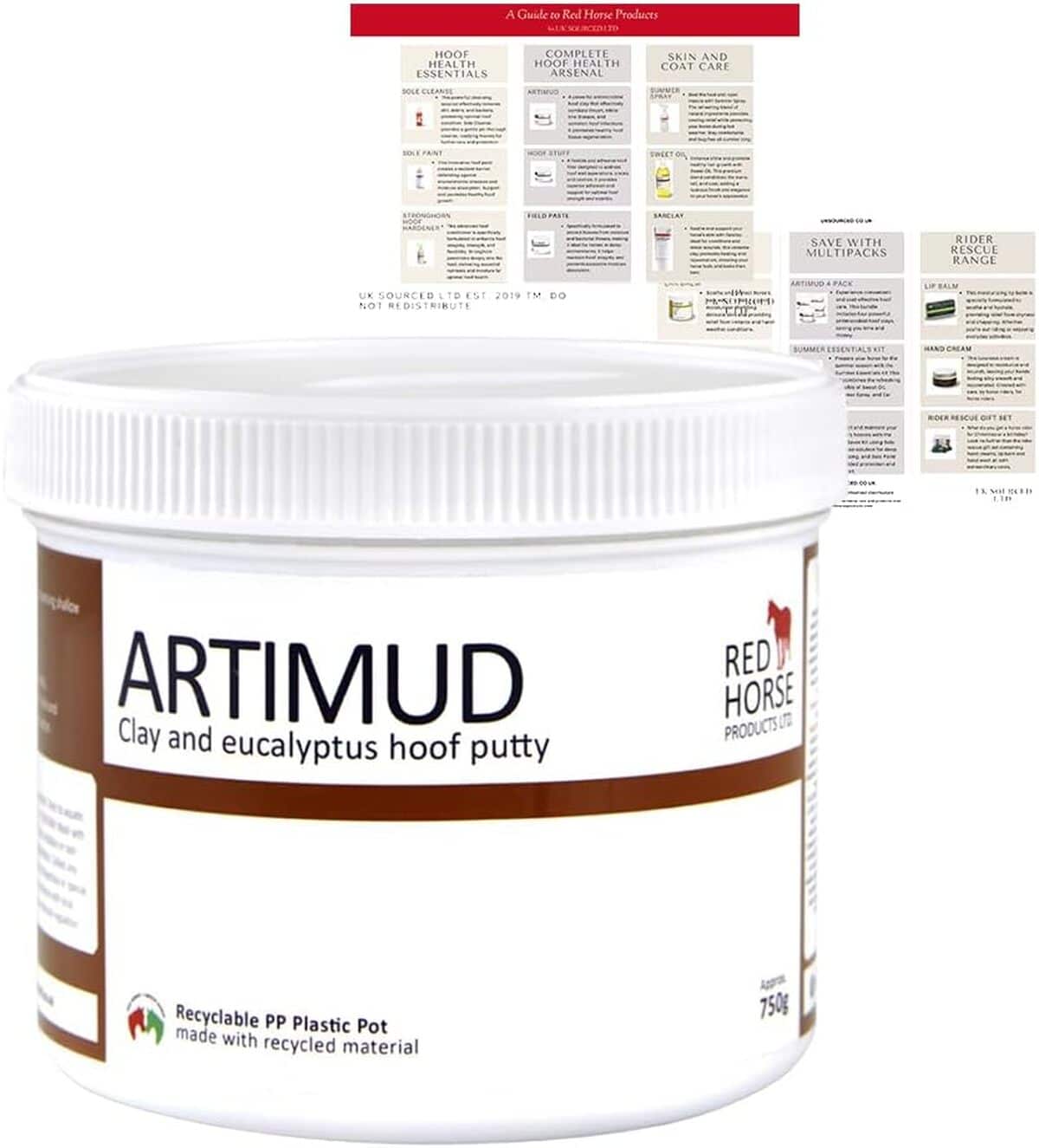 Test de l'argile pour sabot Red Horse Artimud (750 g)