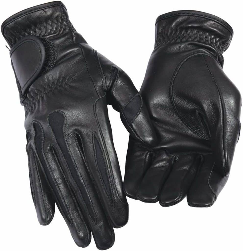 Test des gants d'équitation Equine Couture en cuir noir, taille medium