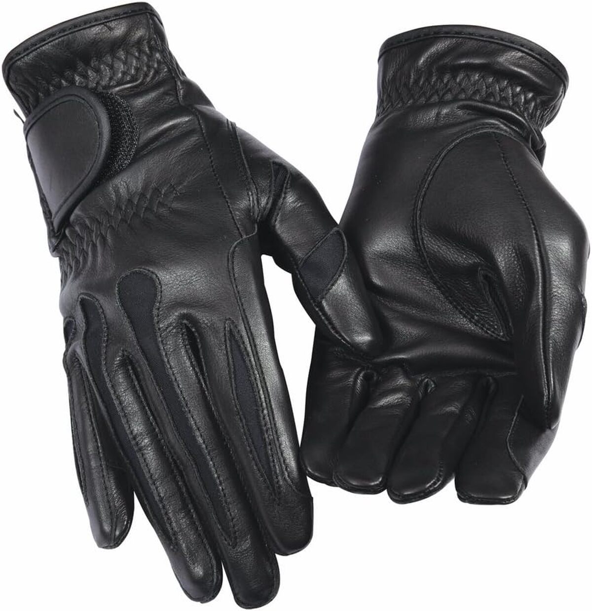 Test des gants d'équitation Equine Couture en cuir noir, taille medium