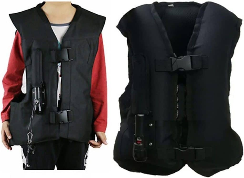 Test du gilet airbag équestre YXYMOTEFLY enfant modèle Nero taille M