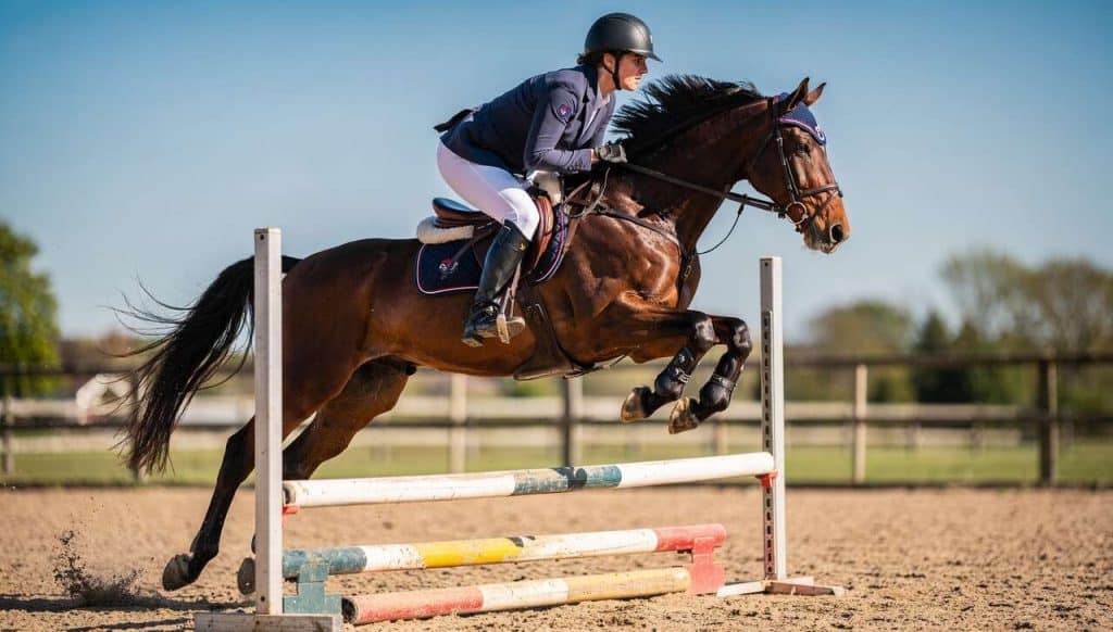 Exercices pour un cheval qui charge l'obstacle