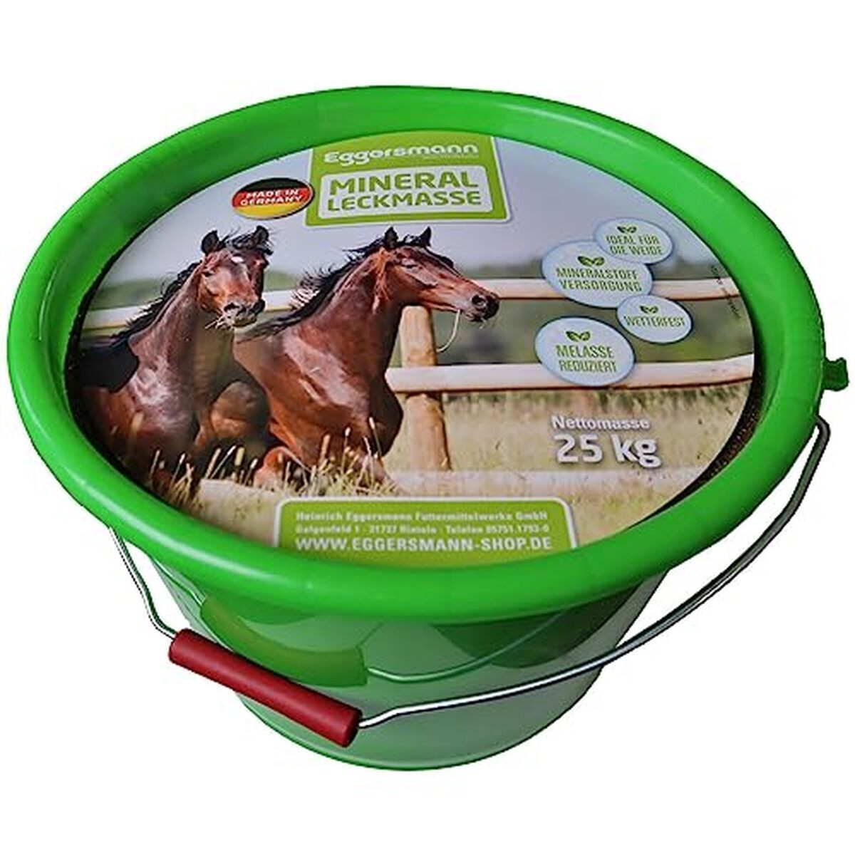 Test de la masse de fuite minérale Eggersmann 25 kg pour chevaux et poneys