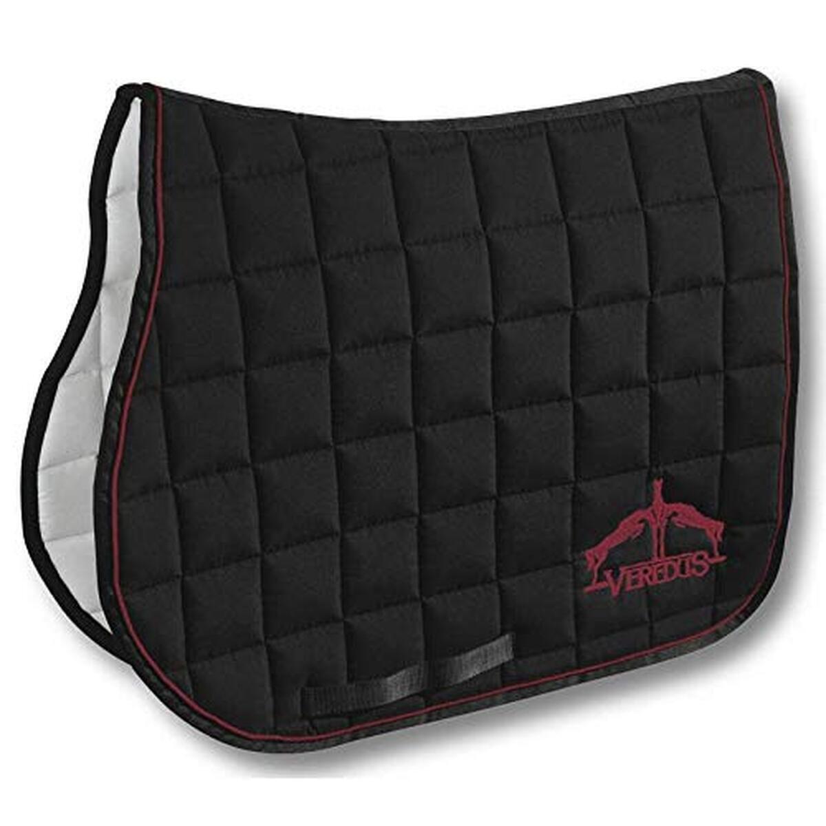 Test : tapis de selle veredus shock absorbing en coton noir/fuchsia