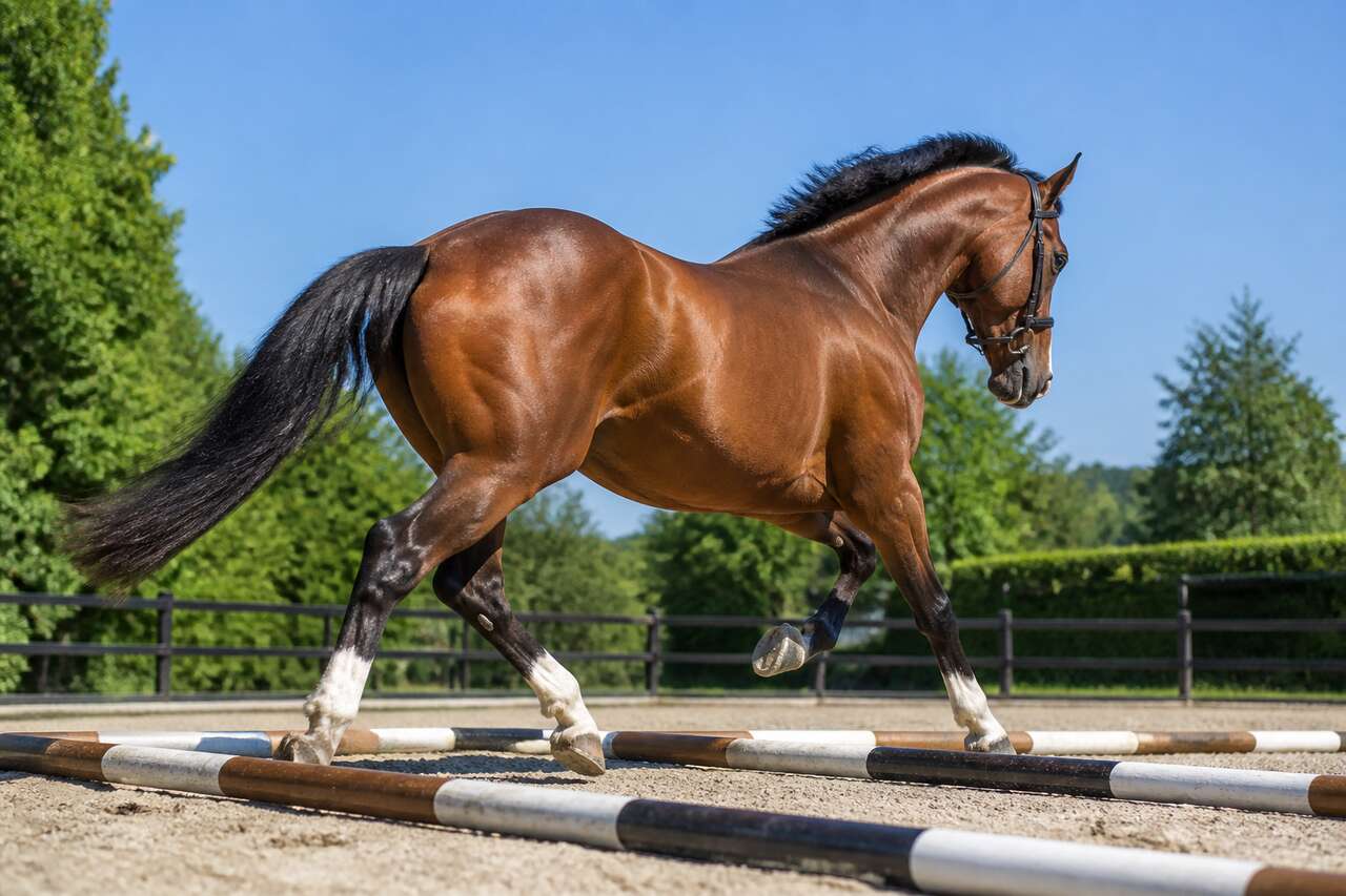 Les b&eacute;n&eacute;fices du travail de barres pour le cheval