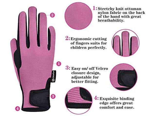 Découvrez notre test des gants d'équitation ChinFun pour enfants taille S rose : qualité, confort et performances. Avis détaillé et conseils d'achat. 