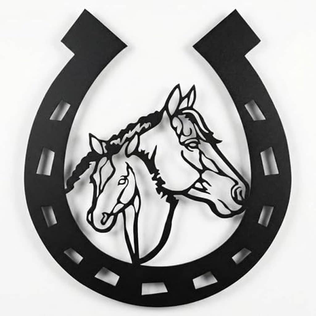 Avis : art mural Dekadron tête de cheval en métal