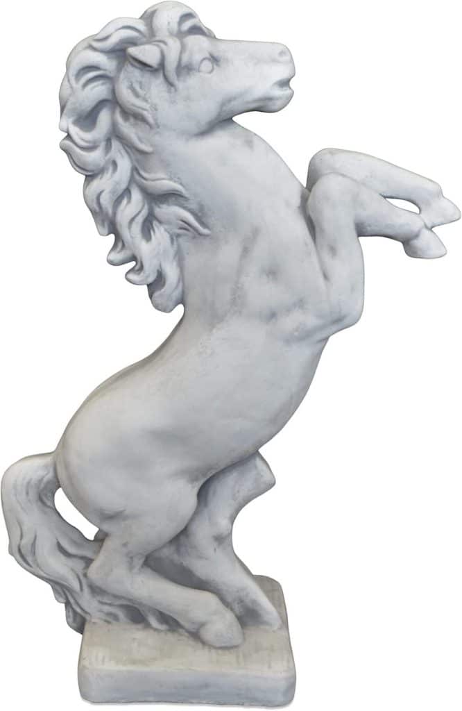 Avis sur le cheval dansant en pierre de gartendekoparadies.de, 78 cm, gris et résistant au gel
