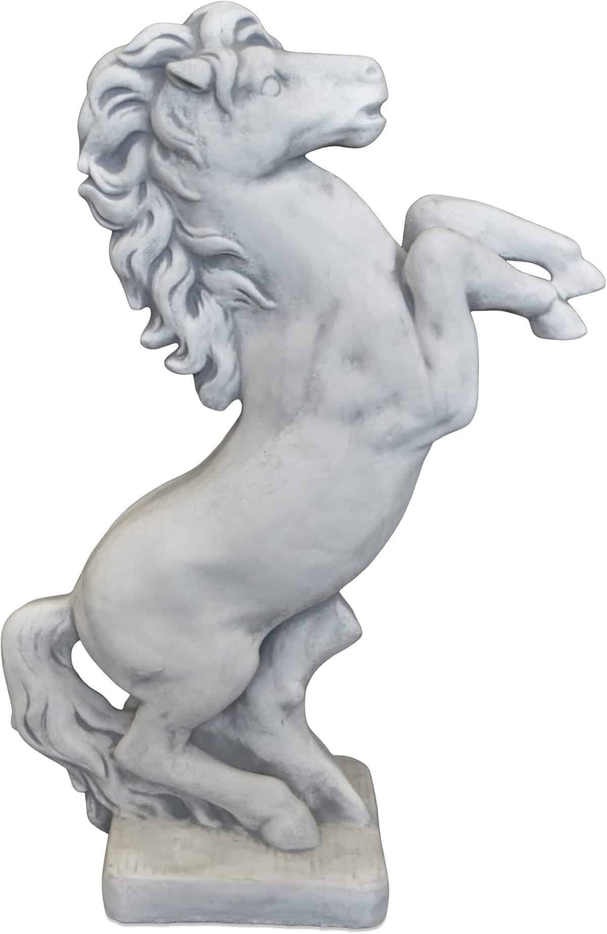 Avis sur le cheval dansant en pierre de gartendekoparadies.de, 78 cm, gris et résistant au gel