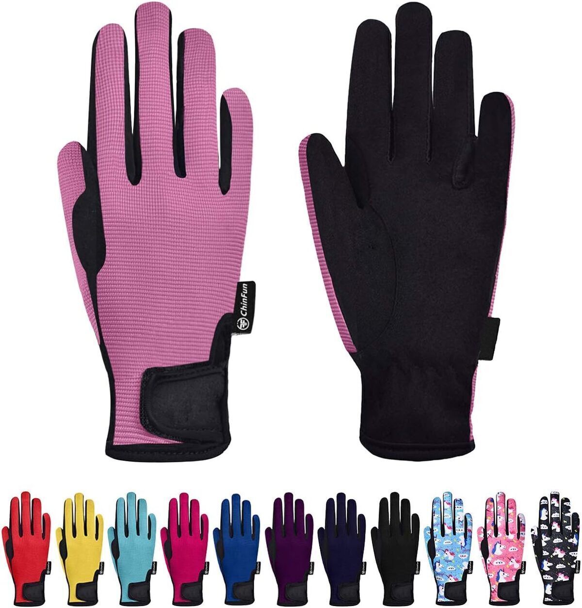 Test : gants d'équitation ChinFun pour enfants taille S rose