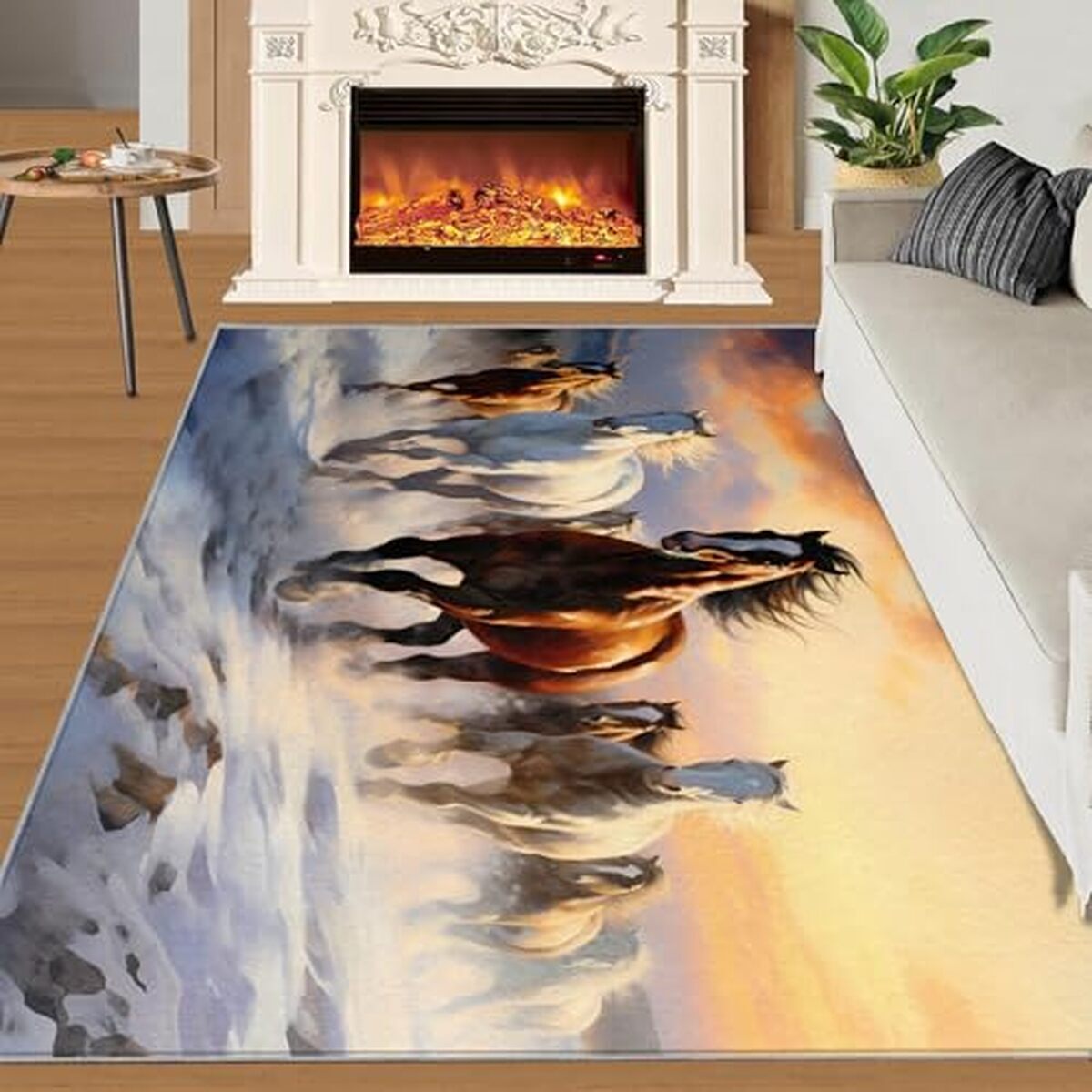 Test : tapis cheval au galop antidérapant et lavable 240x300 cm