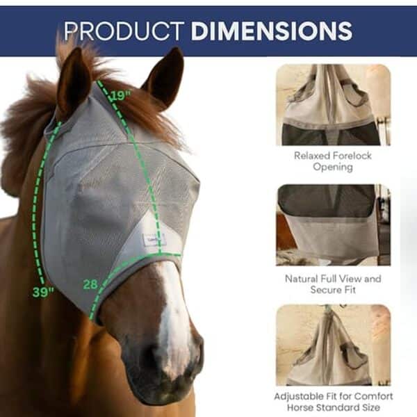 Découvrez notre test détaillé du masque anti-mouches cheval T. M/L avec visière intégrée : protection efficace, confort et qualité pour votre équidé.