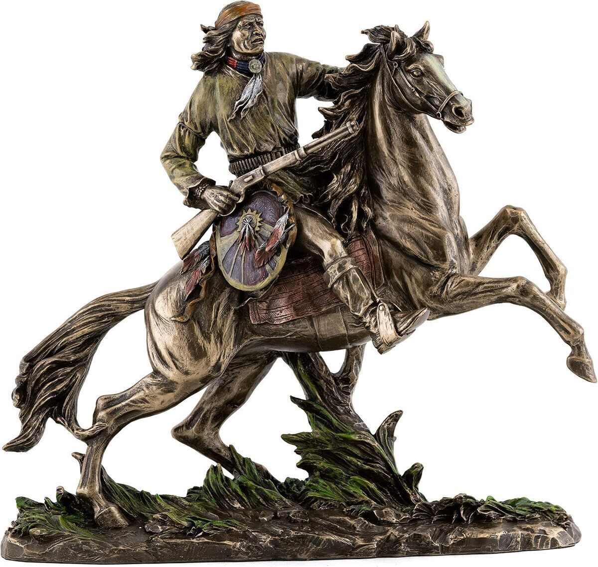 Avis sur la sculpture en bronze de C. Kauba : geronimo sur cheval