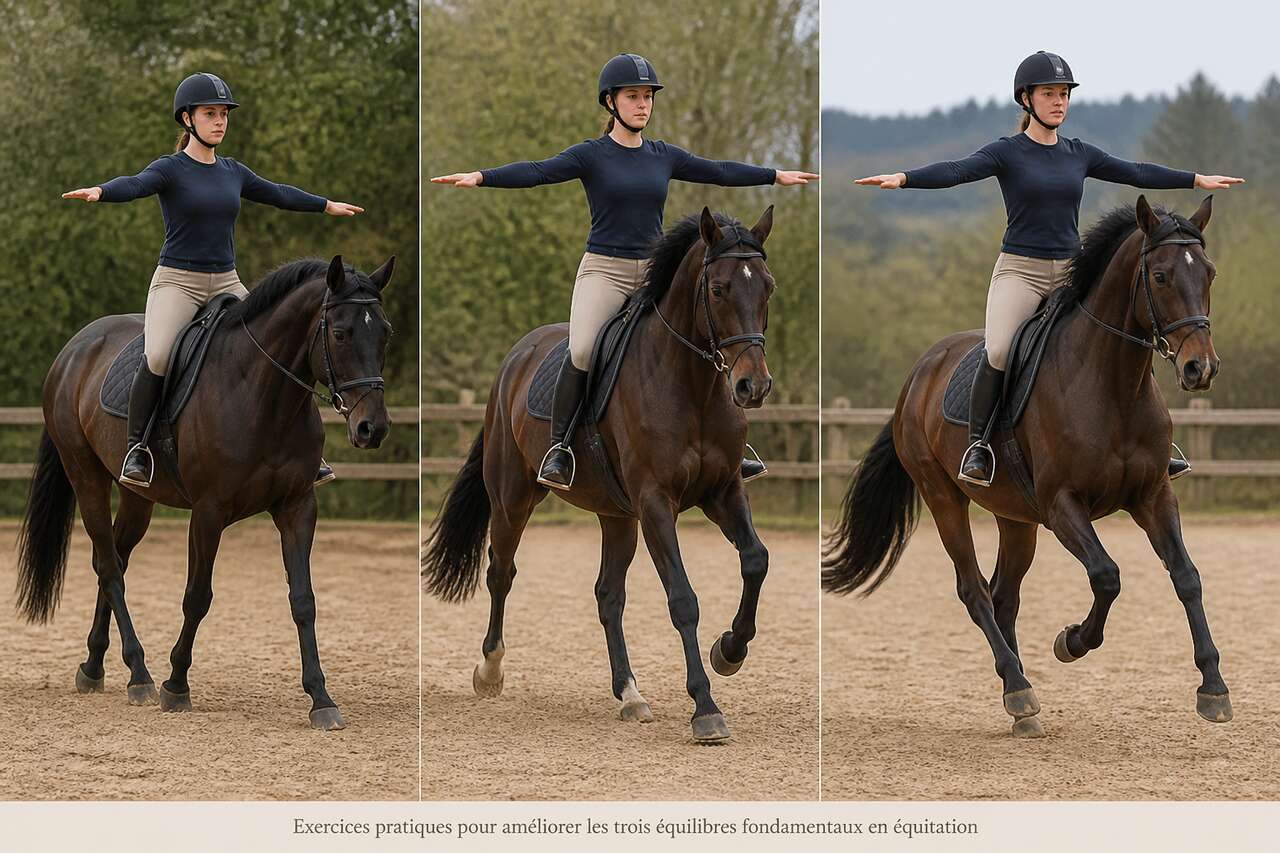 Exercices pratiques pour am&eacute;liorer chaque &eacute;quilibre, du pas au galop