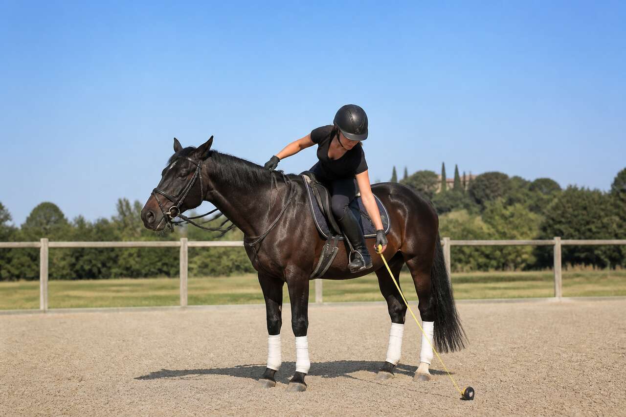 Comment mesurer la distance double à cheval ?