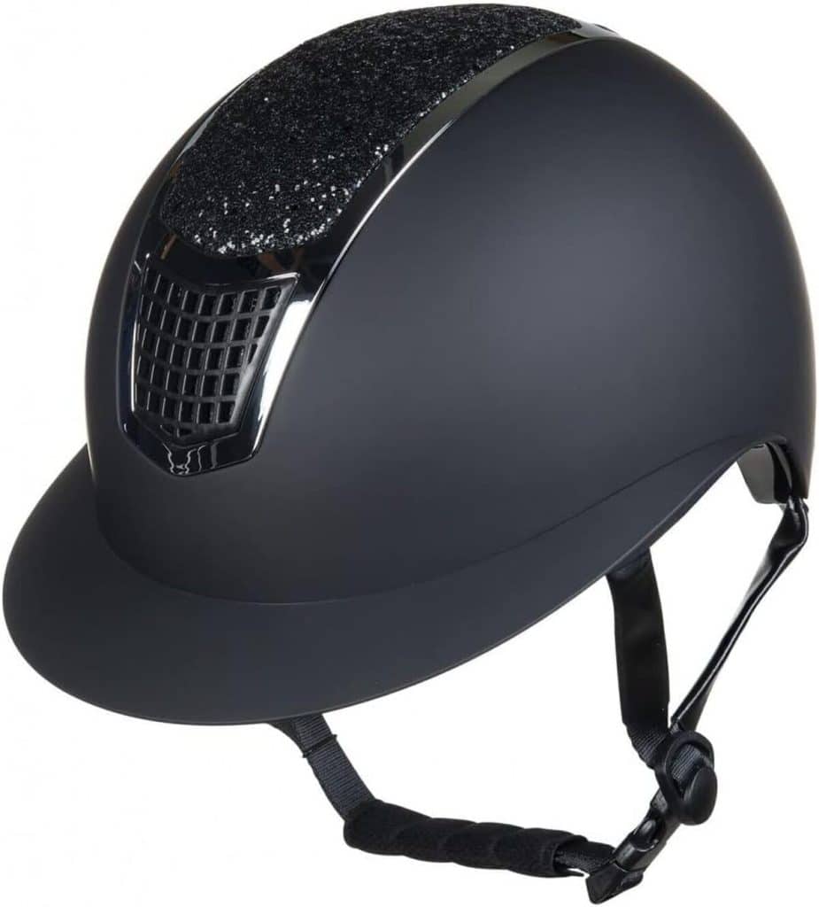 Avis sur le casque d'équitation HKM Glamour Shield noir/argenté