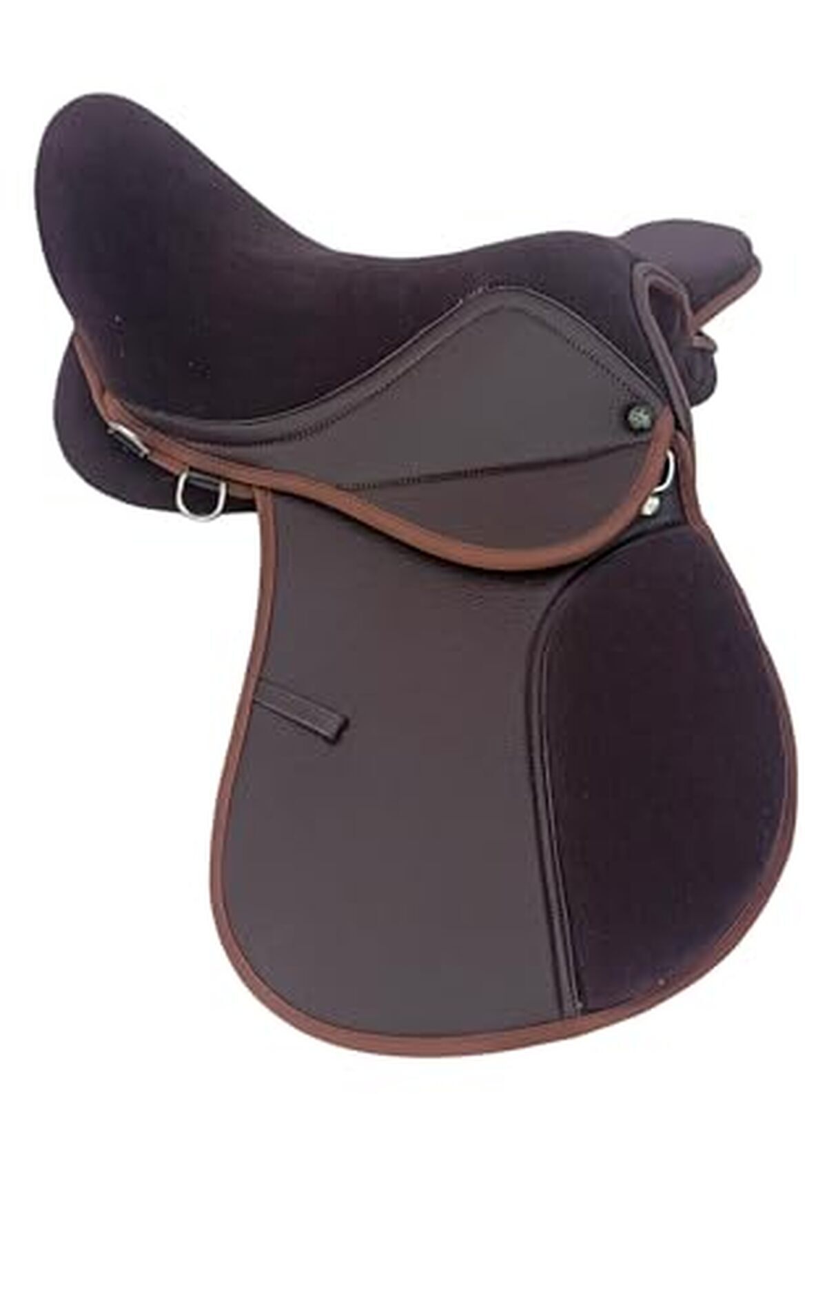 Test de la selle synthétique Aces Equine 40, 6 cm noir et marron