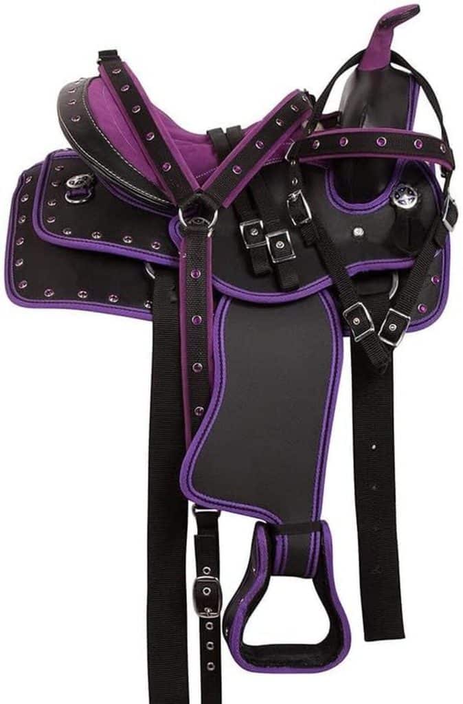 Test : selle western Y&Z RacingTack noire et violette