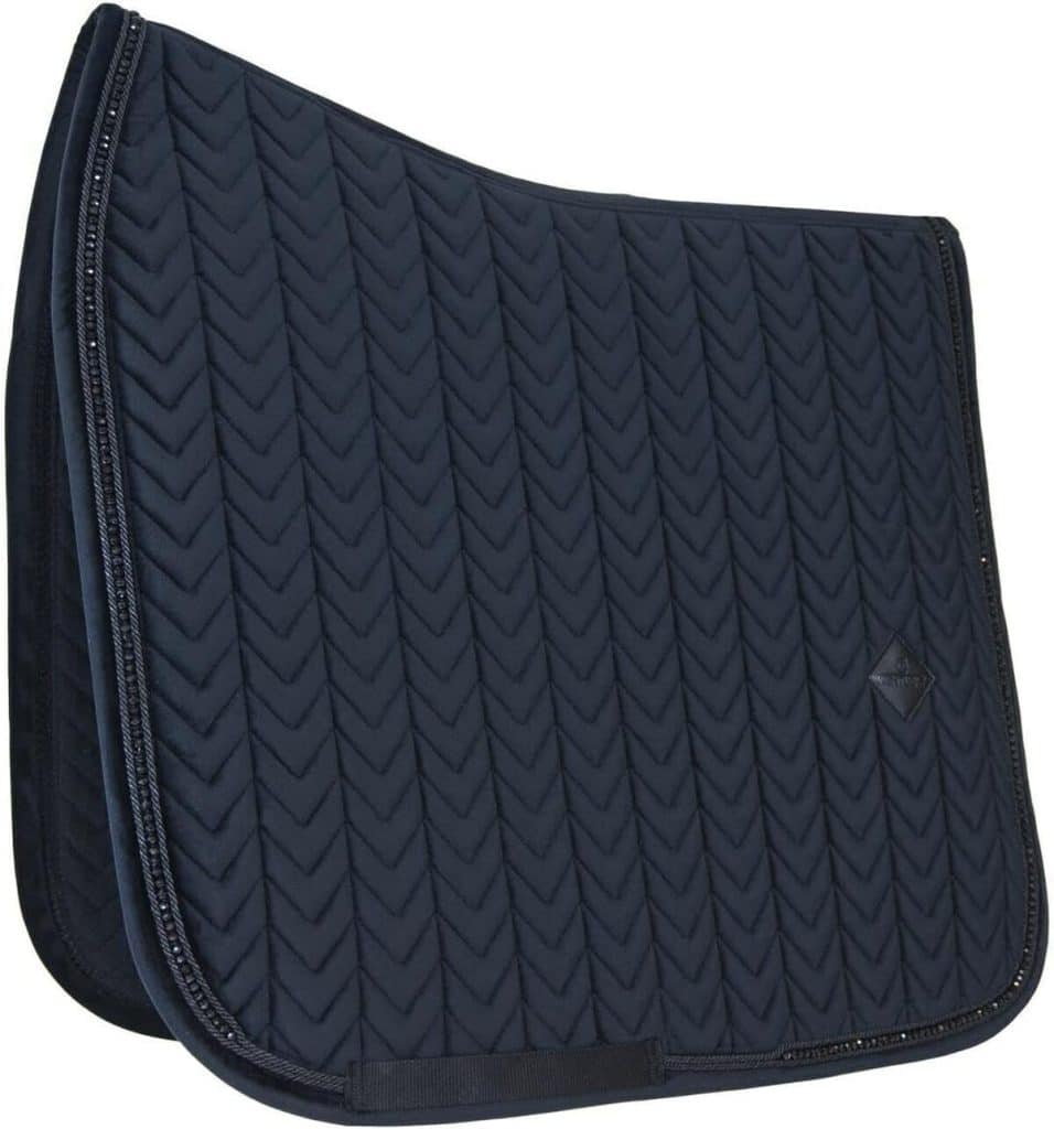 Test tapis de selle Full noir velours dressage