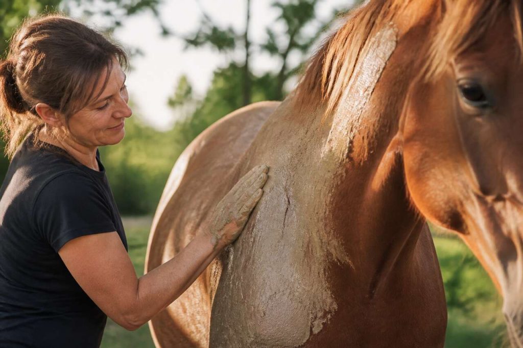 Soin des chevaux : bénéfices de l'argile