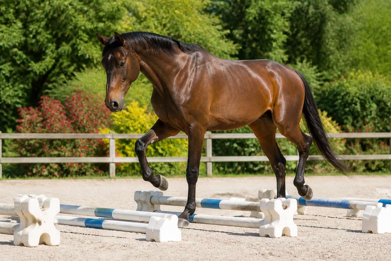 Barres au sol et cavaletti : coordination, dos et amplitude