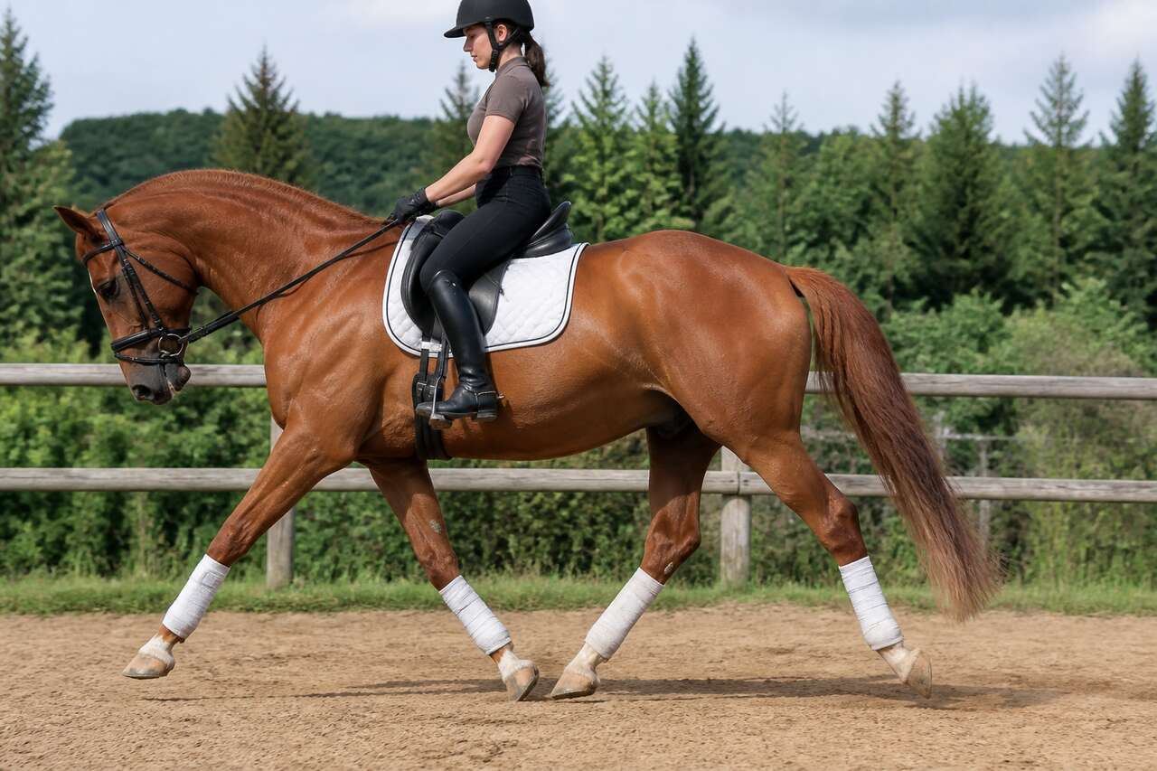 Les observables d’un cheval équilibré en attitude basse Les observables d’un cheval équilibré en attitude basse