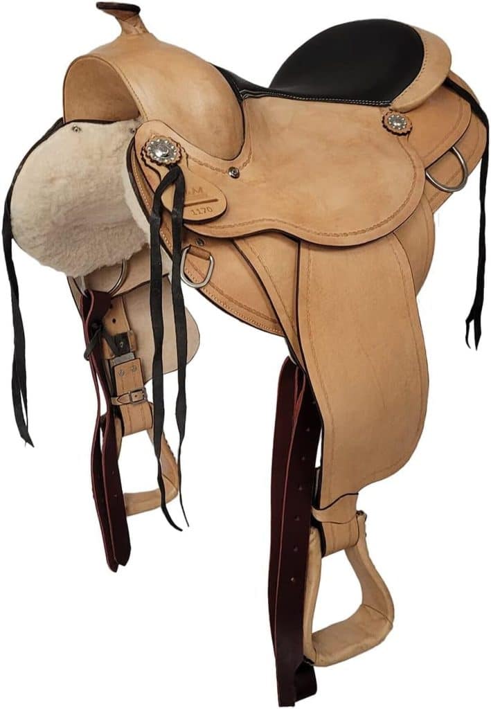 Test de la selle western A&M Reitsport Austin ECO en cuir de buffle 17