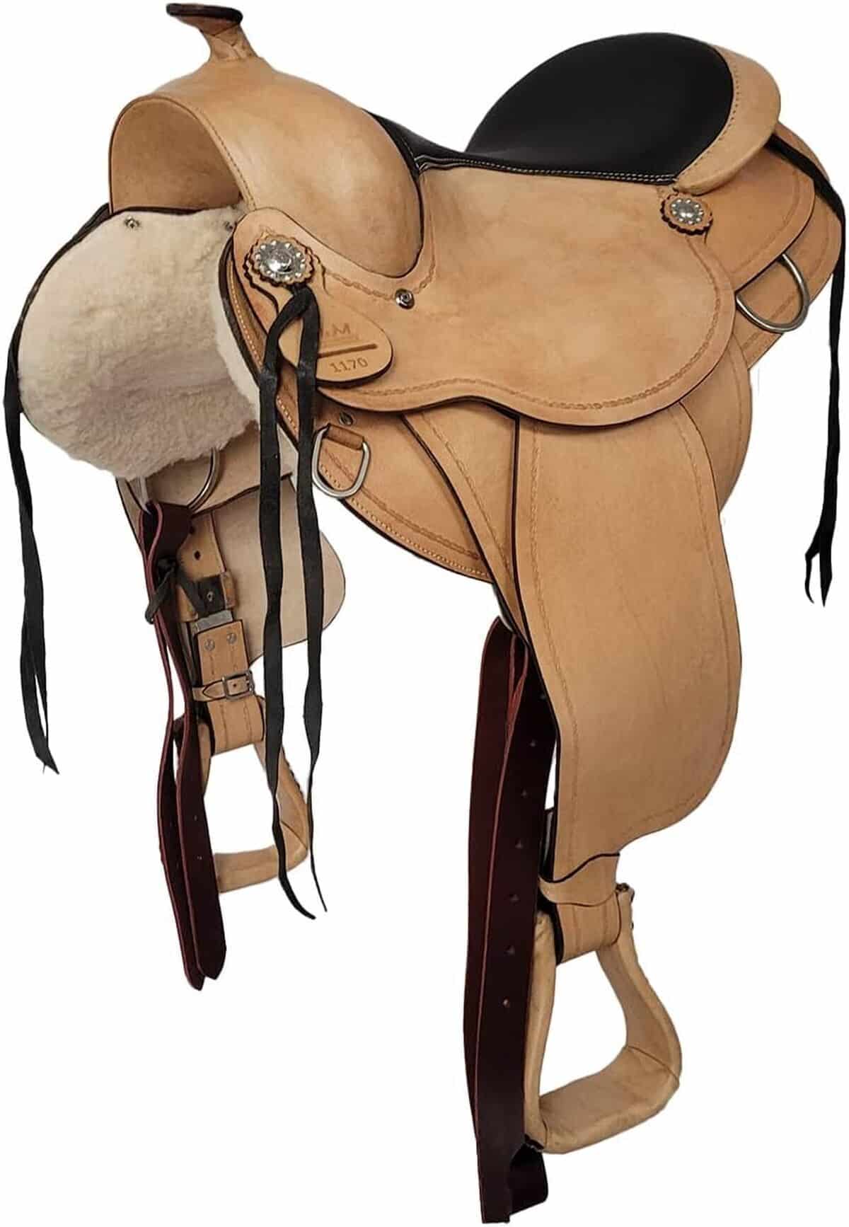 Test de la selle western A&M Reitsport Austin ECO en cuir de buffle 17