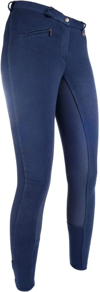 Test du pantalon d'équitation HKM basic belmtex grip bleu foncé taille 52