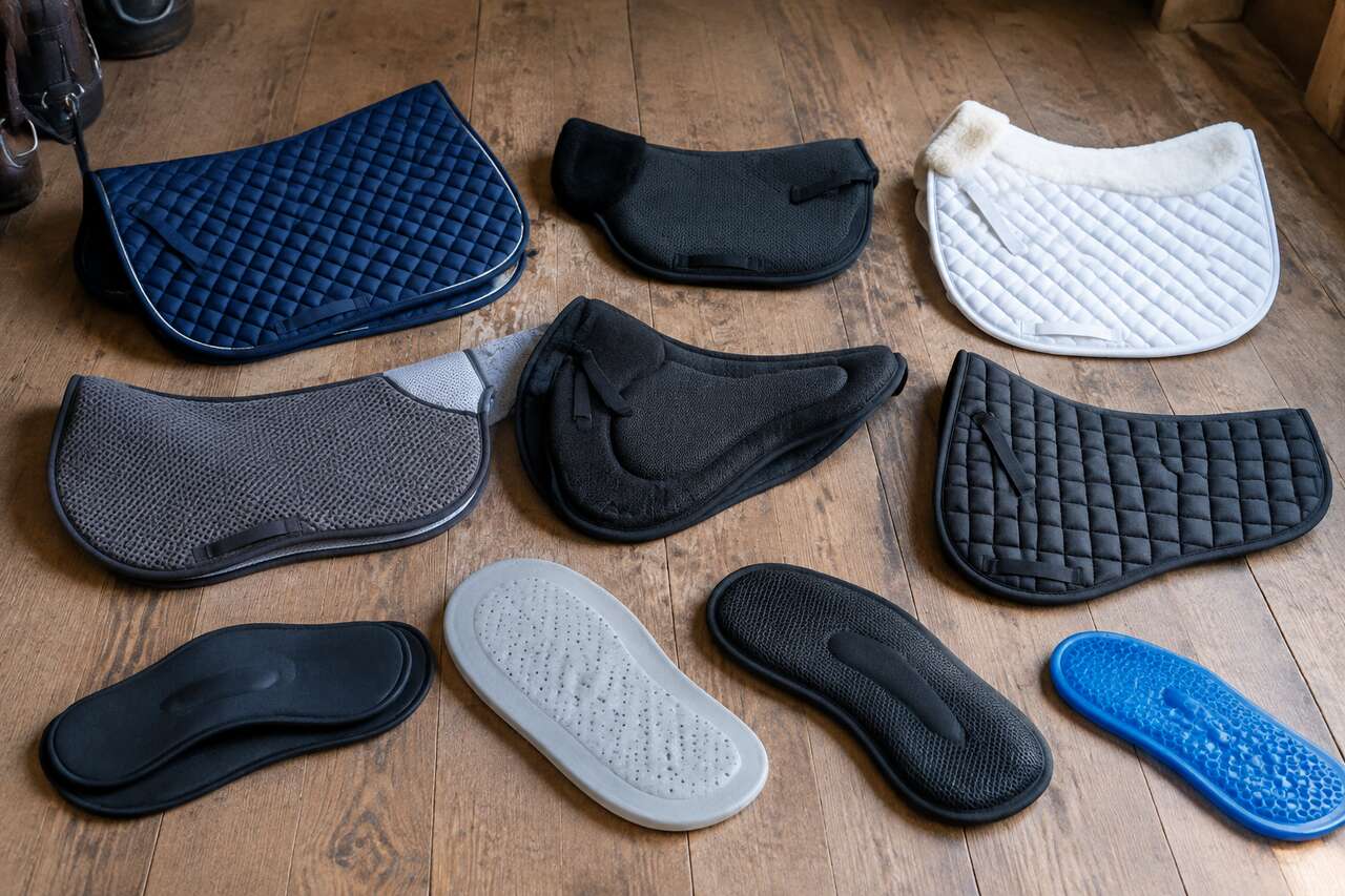 Panorama des modèles: classique, à cales, demi-lune, correcteur, tapis avec amortisseur intégré Panorama des modèles: classique, à cales, demi-lune, correcteur, tapis avec amortisseur intégré