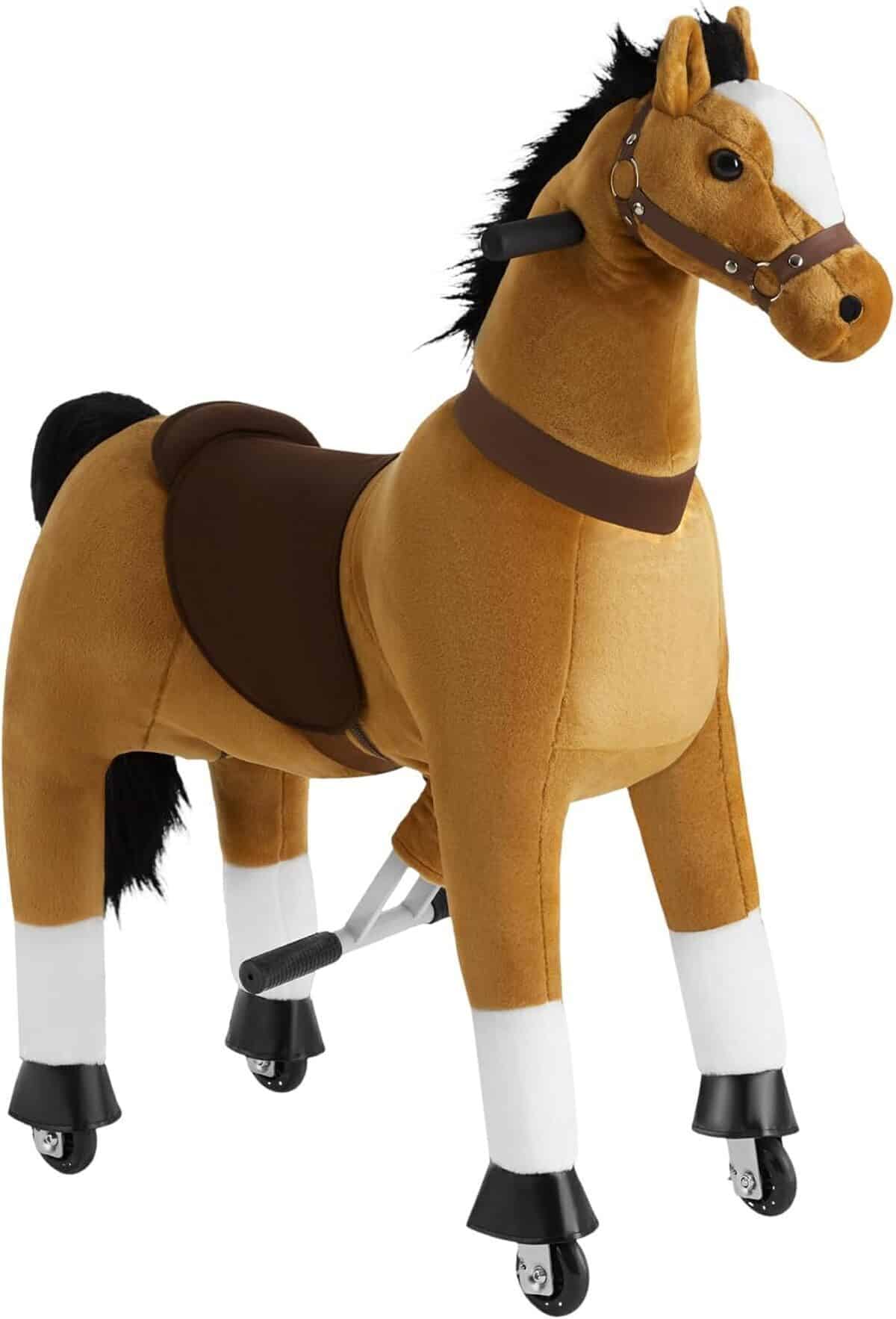 Test du cheval à bascule Tectake : poney roulotte enfant